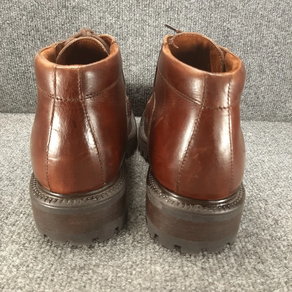 KENNETH COLE Reaction Lug Sole Leather Casual Boot 7.5 Vintage Chukka Y2K Look